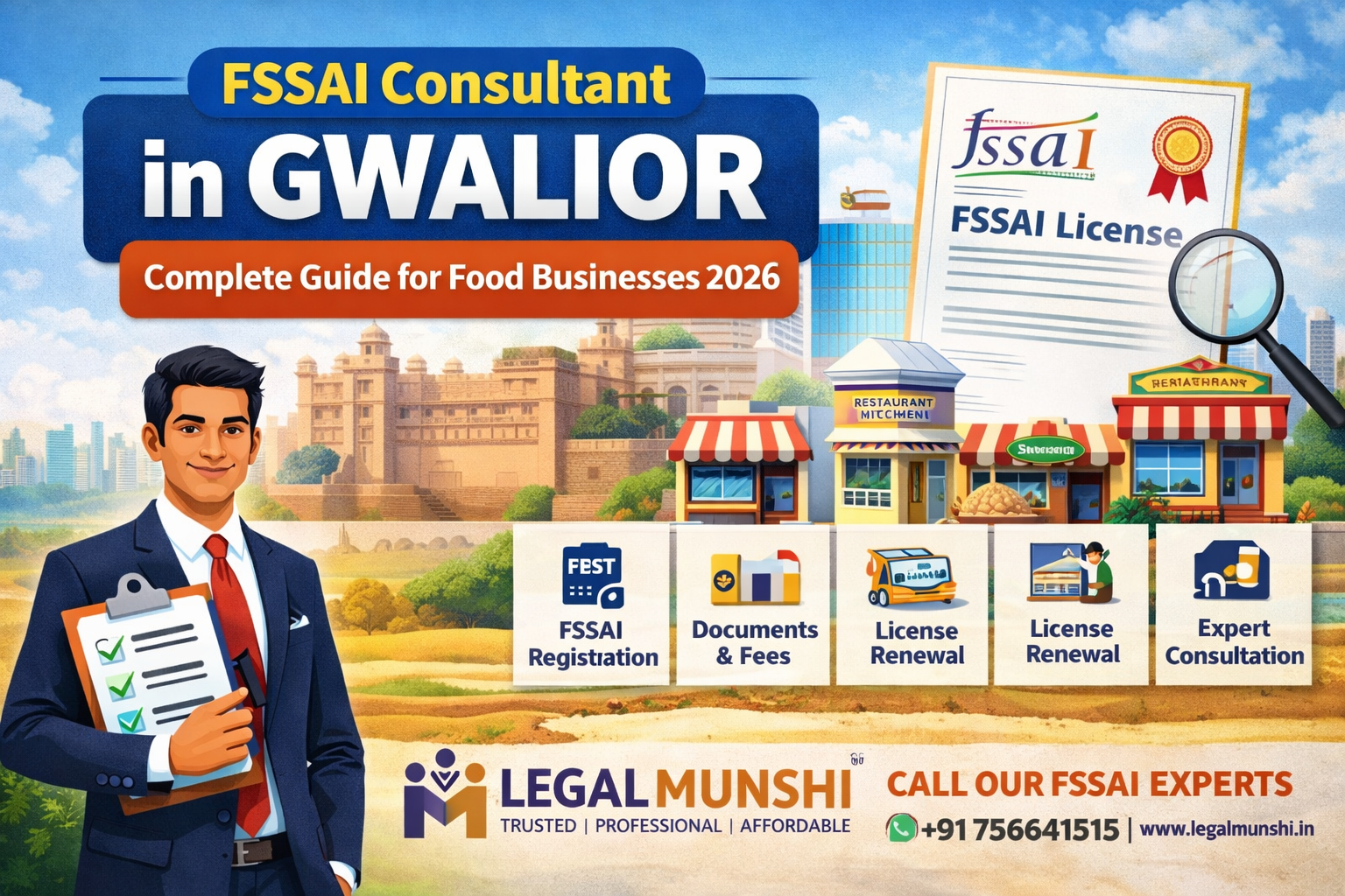 FSSAI Consultant in Gwalior – Complete Guide for Food Businesses (2026)